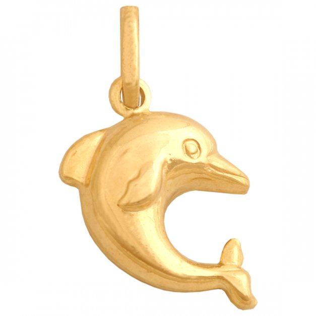 Złota zawieszka 585 fantazyjna delfin prezent