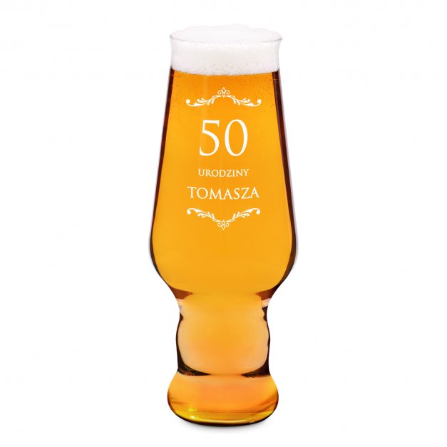 Szklanka do piwa Krosno Splendour z grawerem dla niego na 50 urodziny
