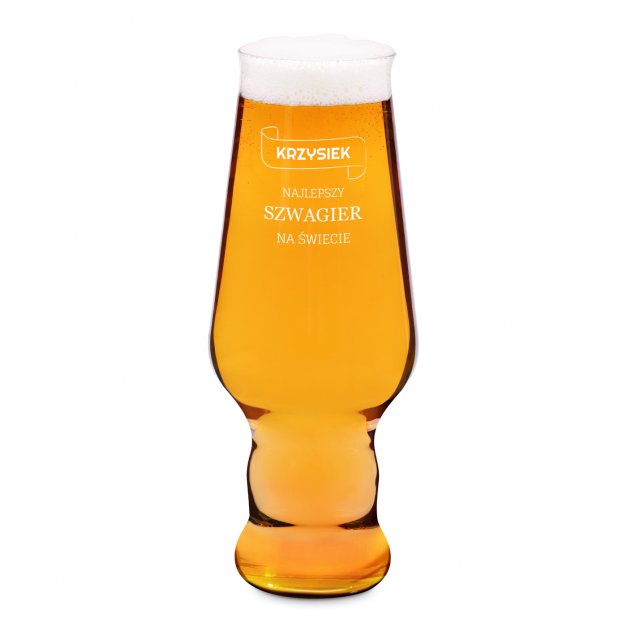 Szklanka do piwa Krosno Splendour z grawerem dla szwagra