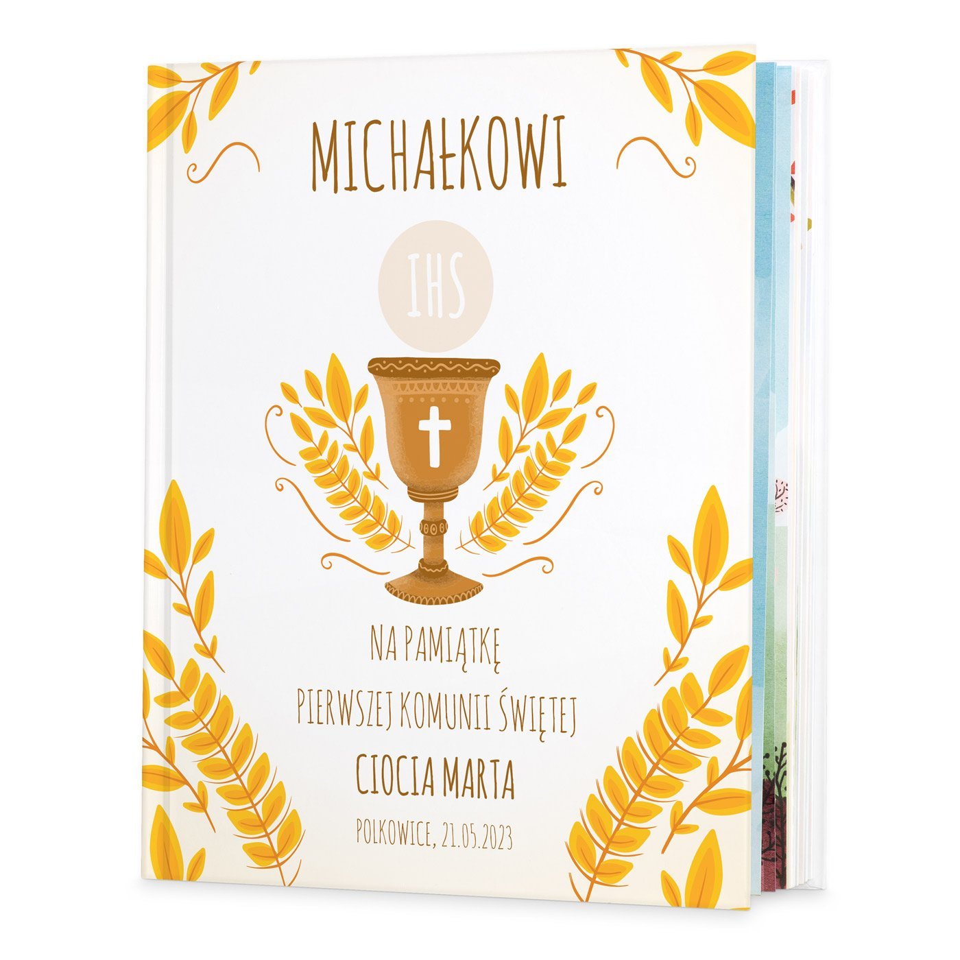 Historie opowieci biblijne z nadrukiem dla chopca na komuni