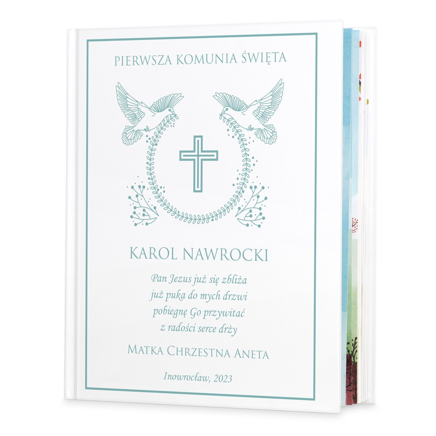 Historie opowieci biblijne z nadrukiem dla chopca na komuni