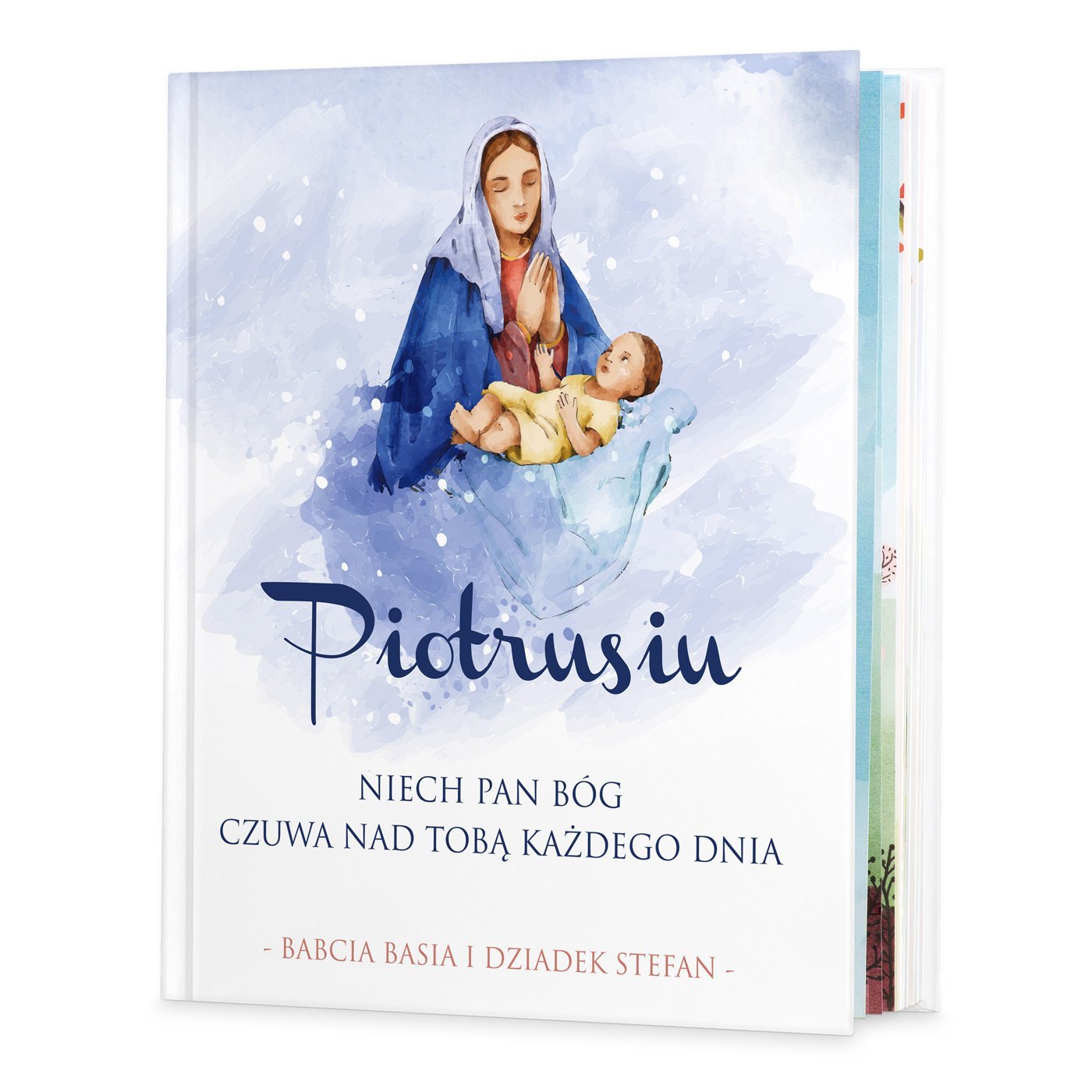 Historie opowieci biblijne z nadrukiem dla chopca na chrzest imieniny
