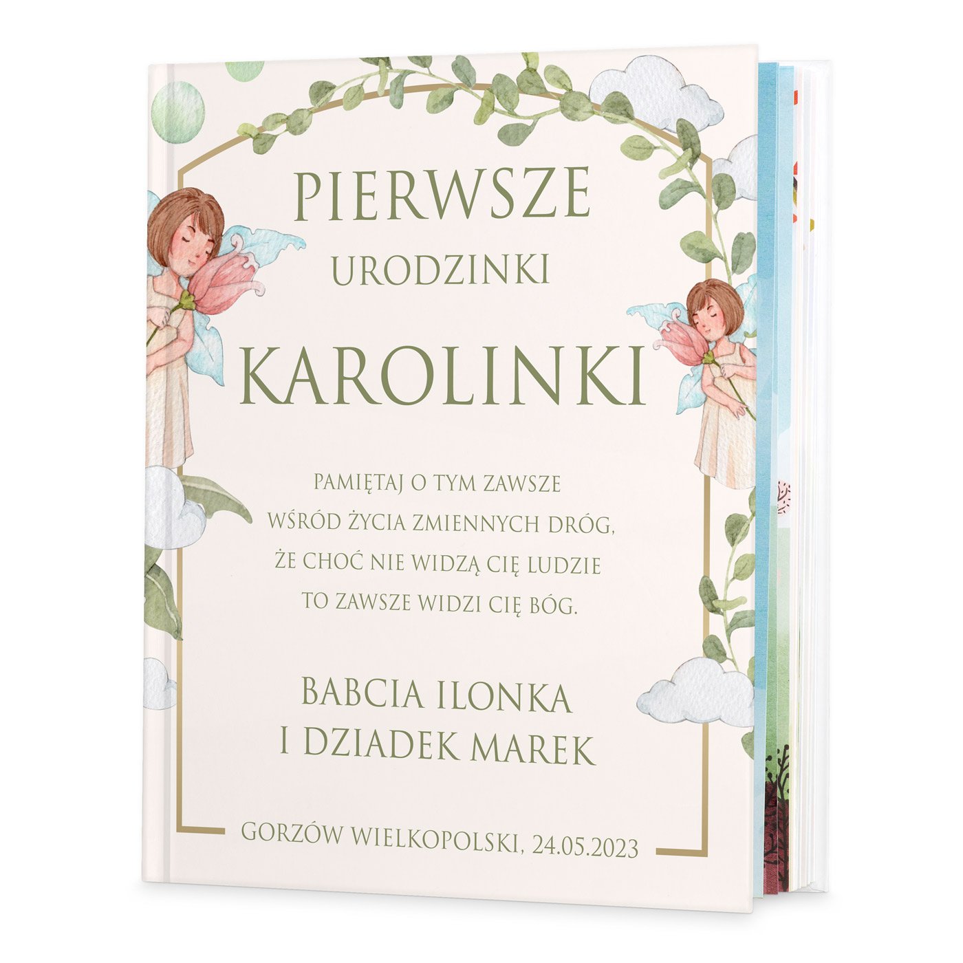 Historie opowieci biblijne z nadrukiem dla dziewczynki na roczek