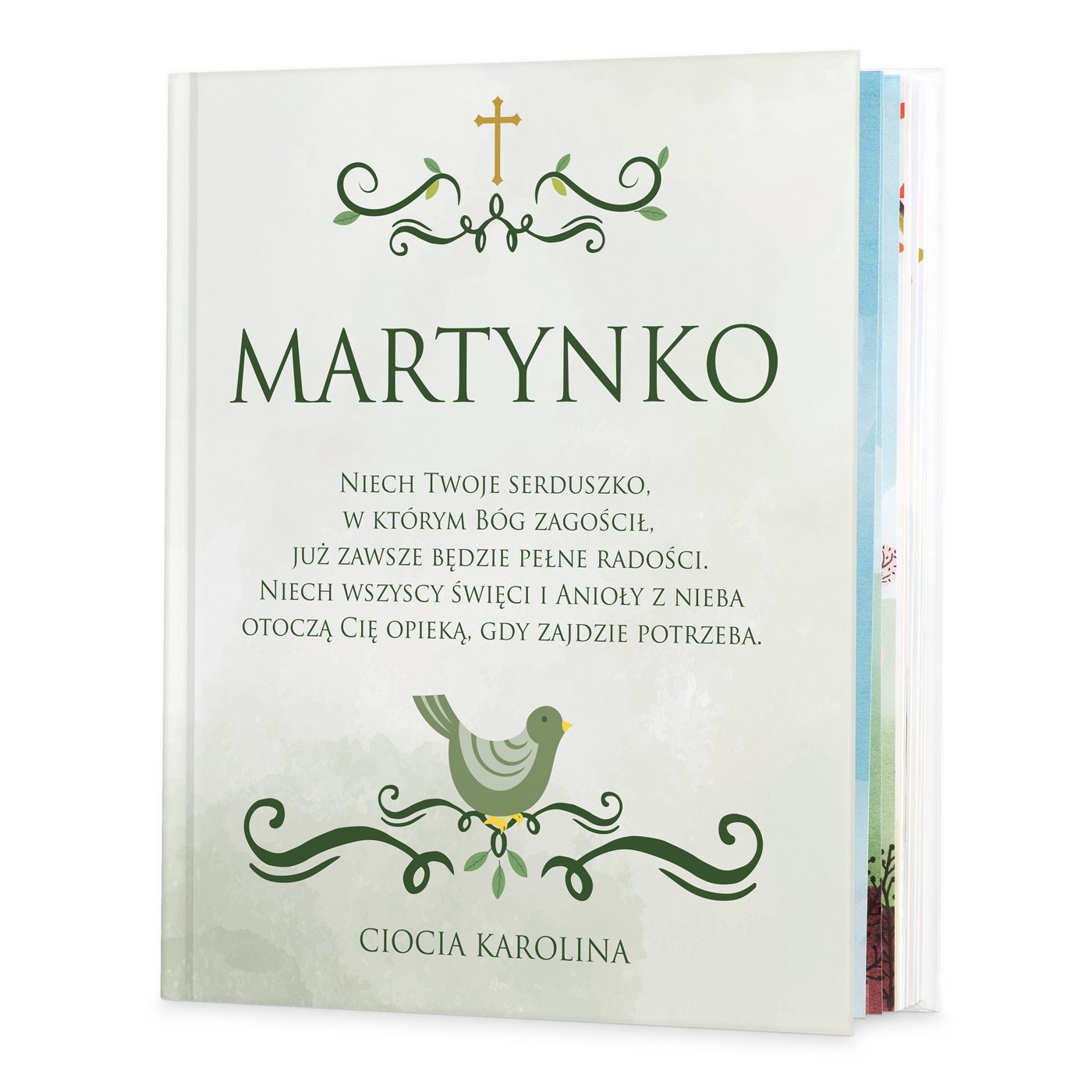 Historie opowieci biblijne z nadrukiem dla dziewczynki na chrzest
