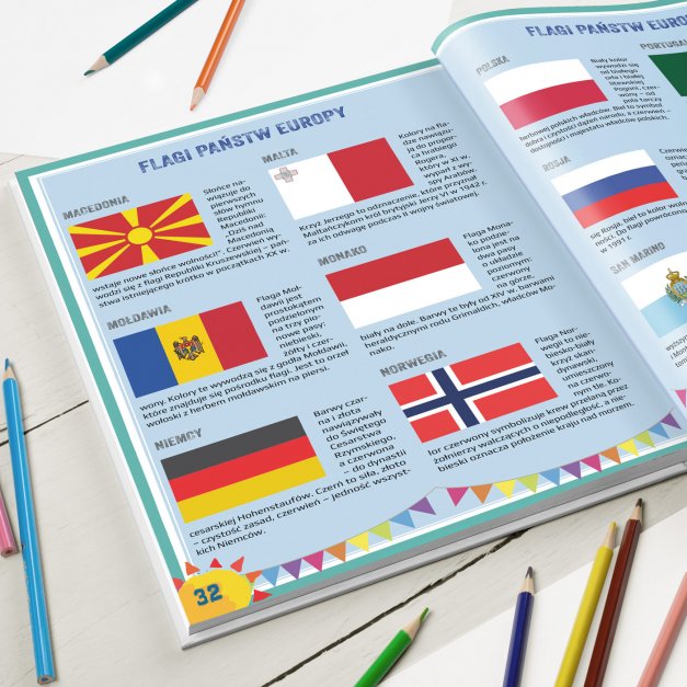 Atlas geograficzny z nadrukiem dla dziewczynki na urodziny