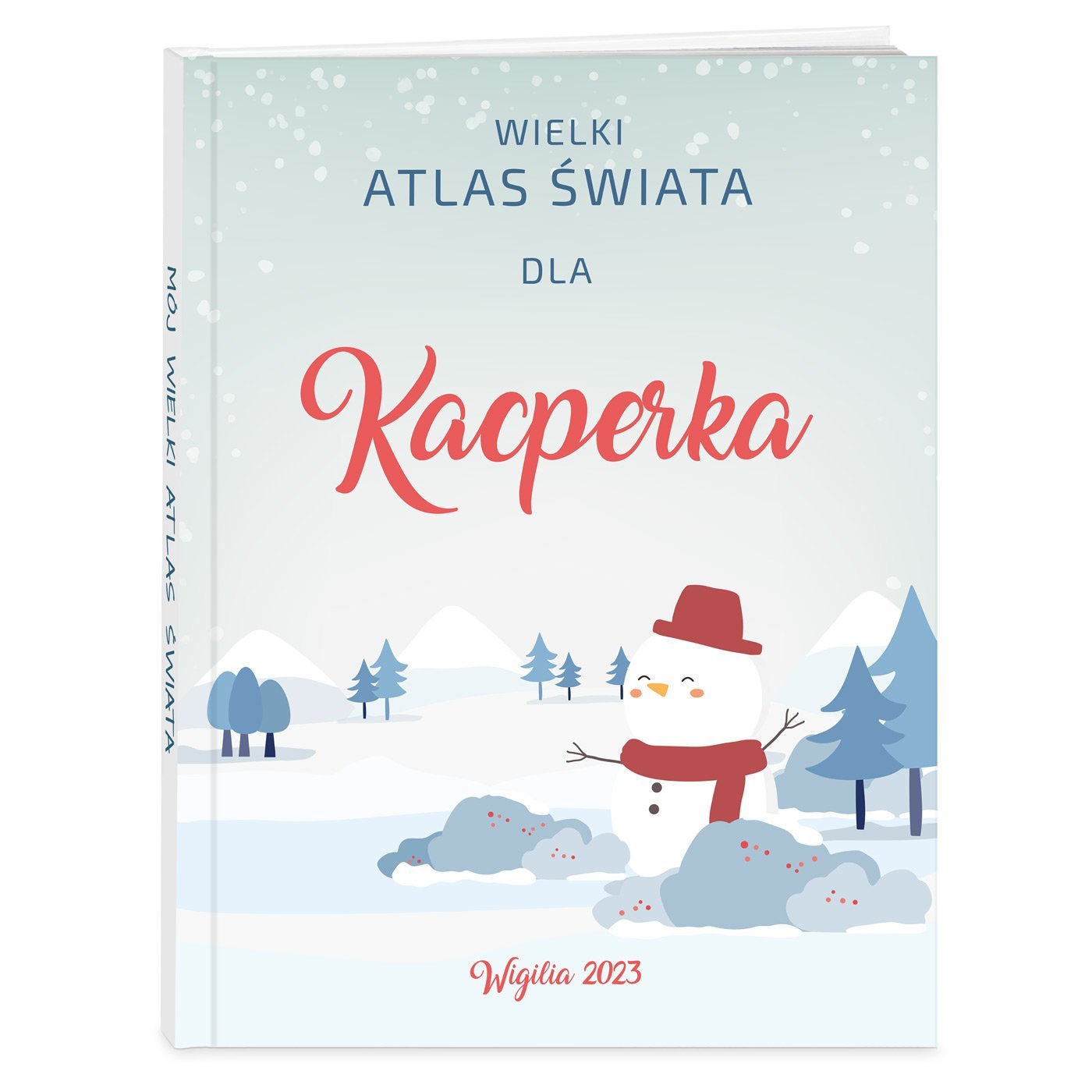 Ksika Atlas geograficzny z nadrukiem dla chopca na wita
