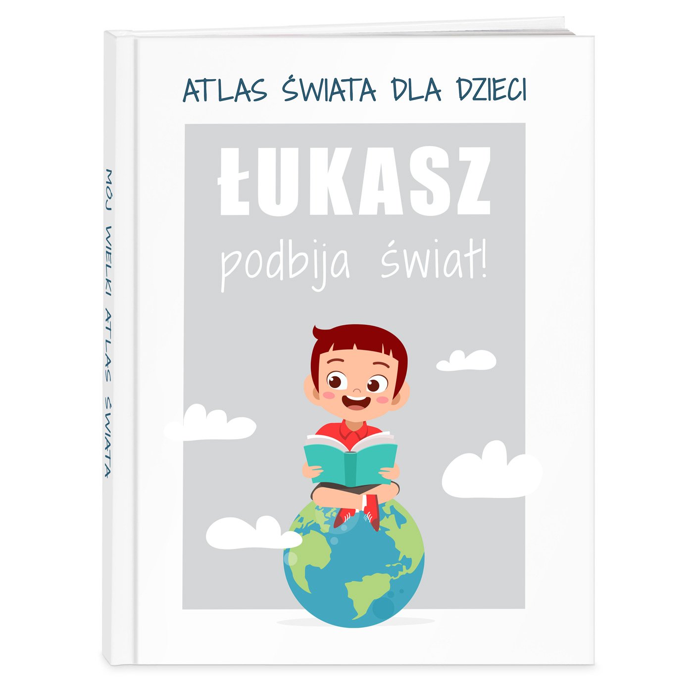 Atlas geograficzny z nadrukiem dla chopca na imieniny