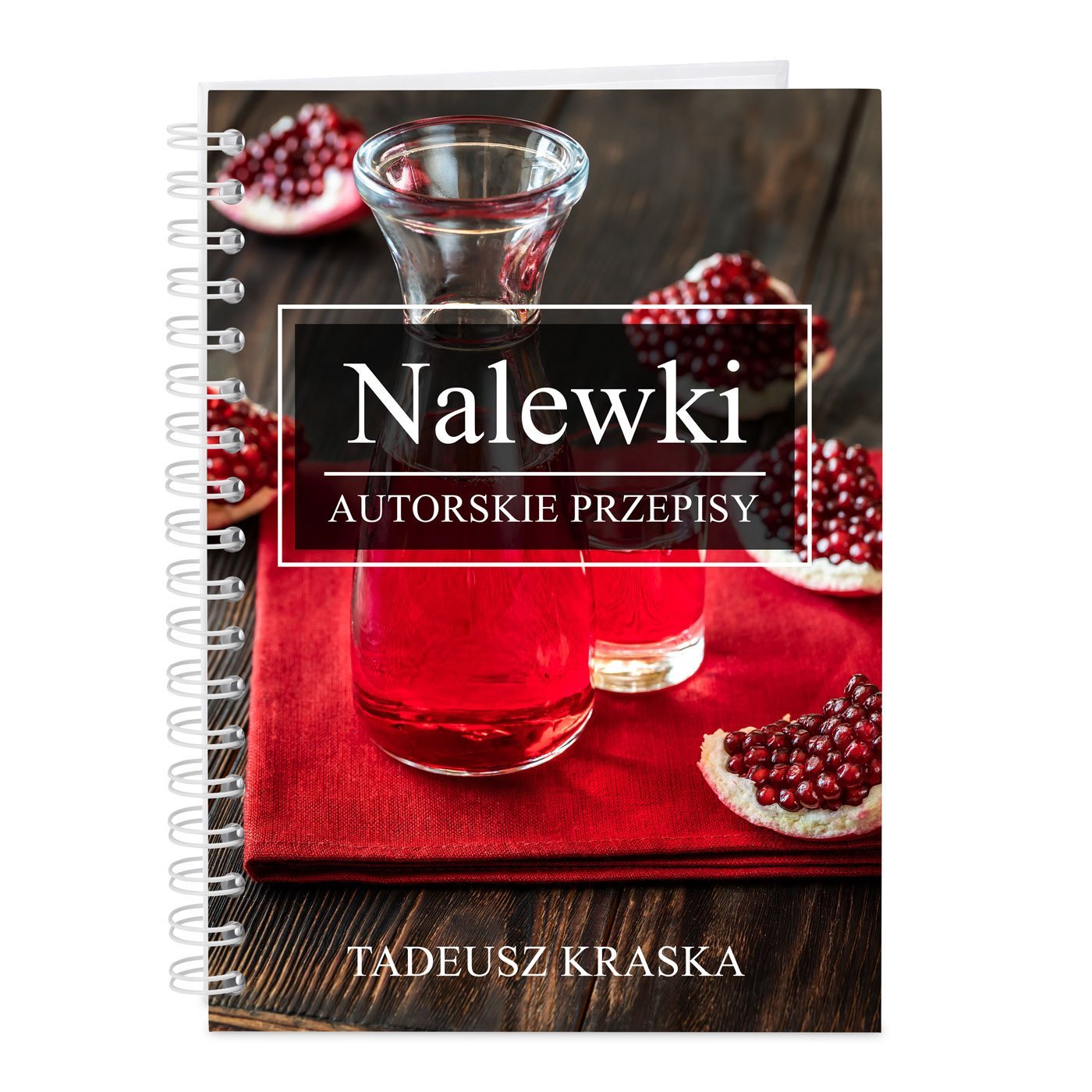 Przepinik koonotatnik na przepisy z nadrukiem dla niego na nalewki