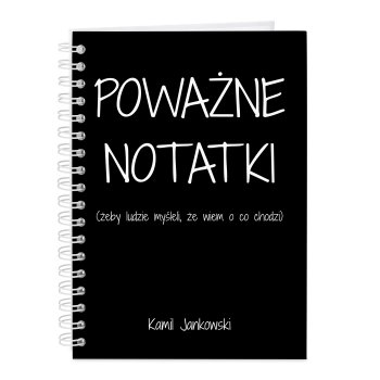 Notatnik kołonotatnik z nadrukiem dla niego studenta