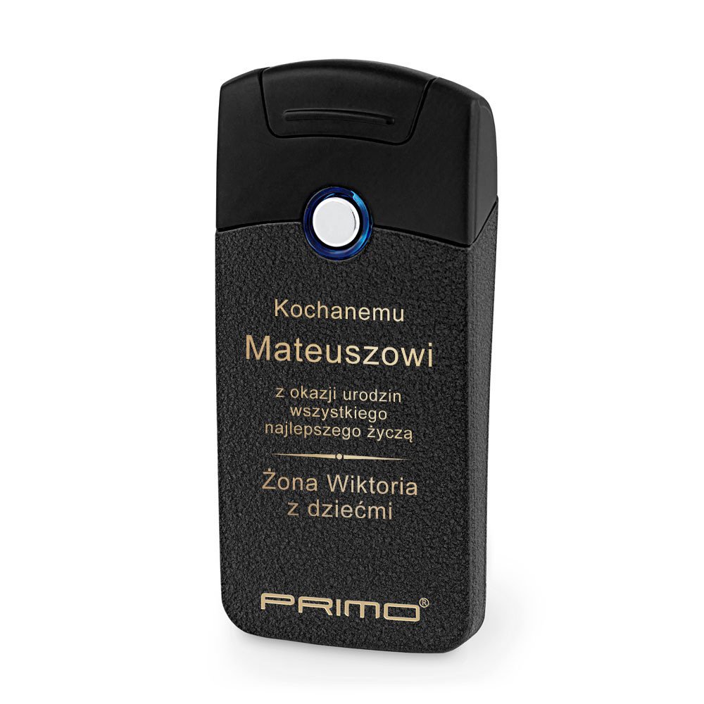 Zapalniczka plazmowa czarna USB z grawerem dla ma na urodziny