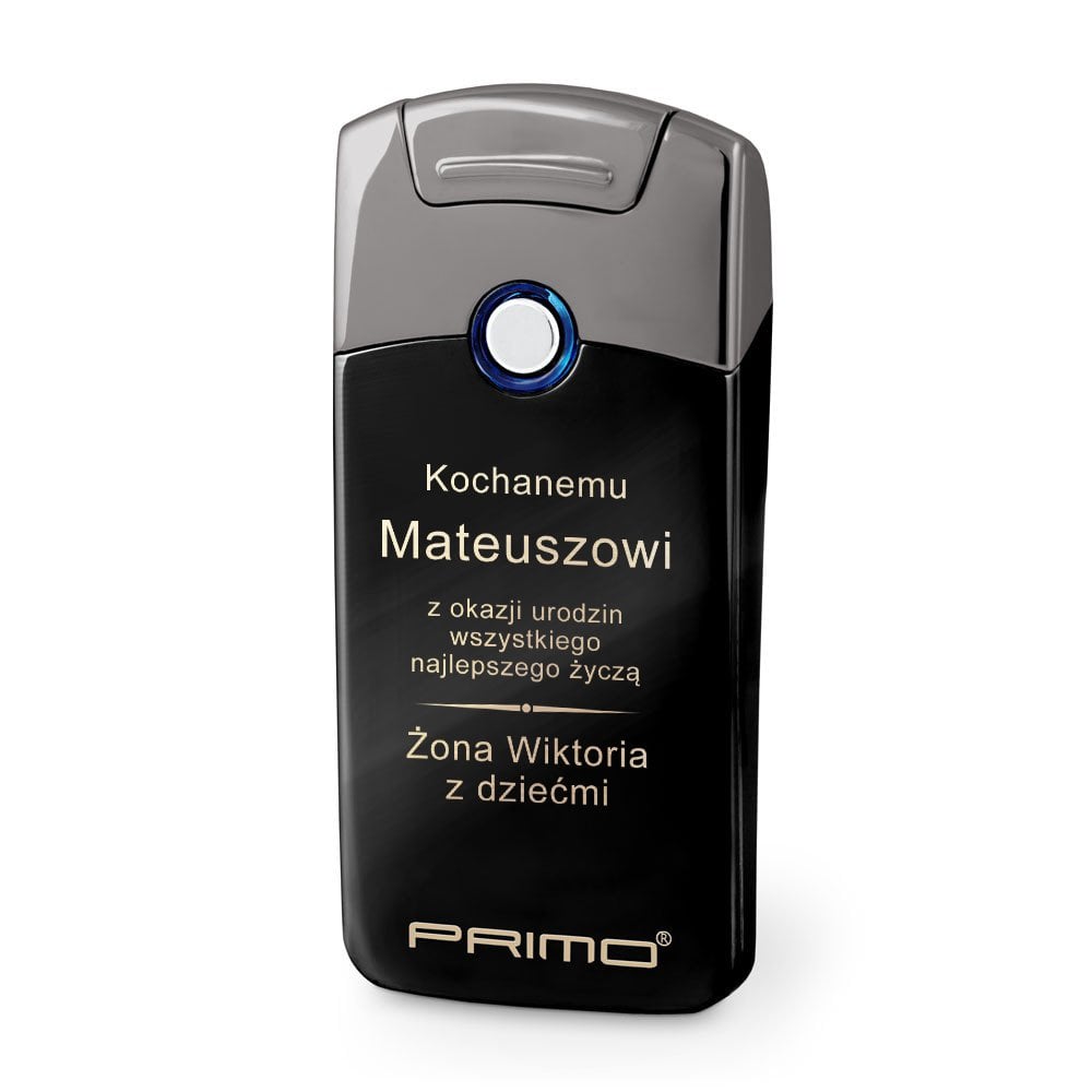 Zapalniczka plazmowa czarna USB z grawerem dla ma na urodziny