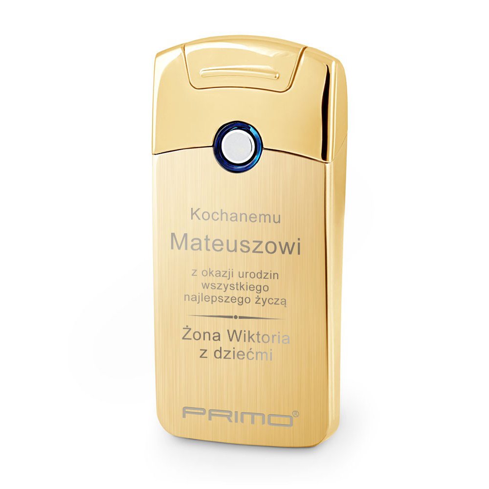 Zapalniczka plazmowa zota USB z grawerem dla ma na urodziny
