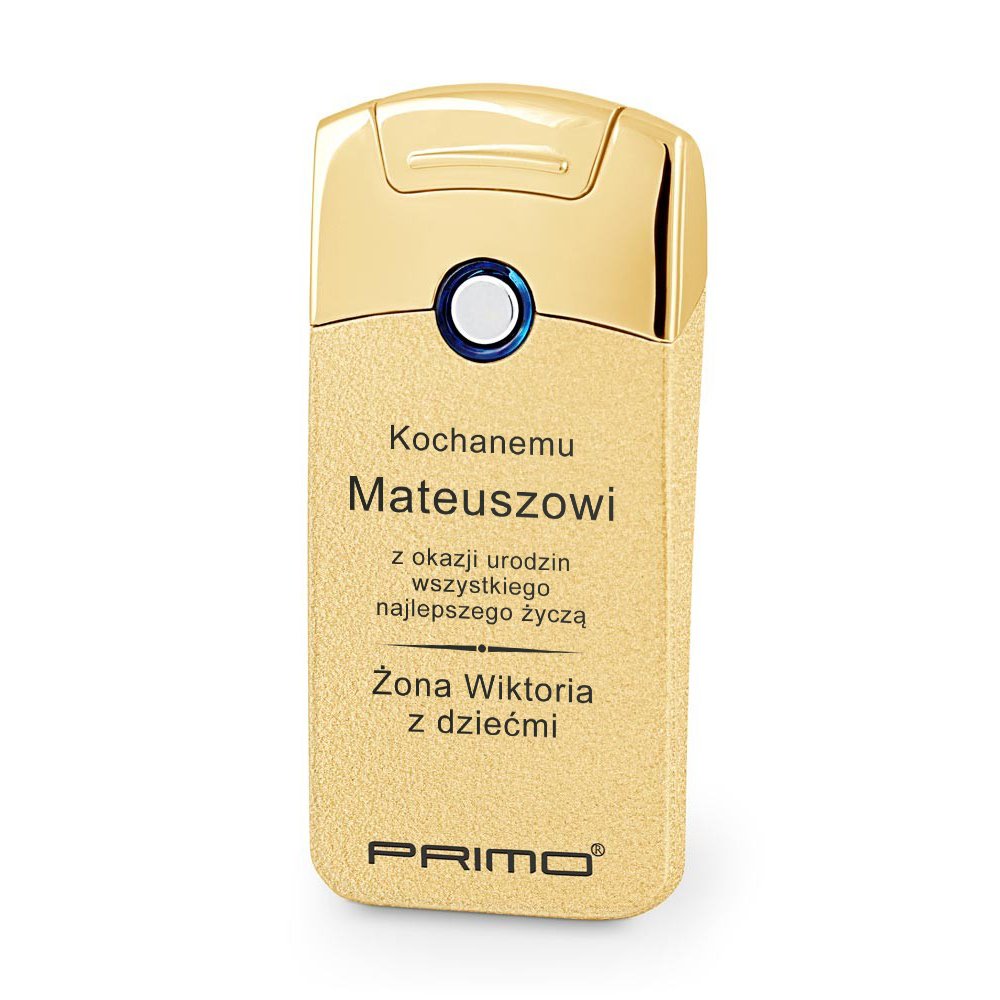 Zapalniczka plazmowa zota USB z grawerem dla ma na urodziny