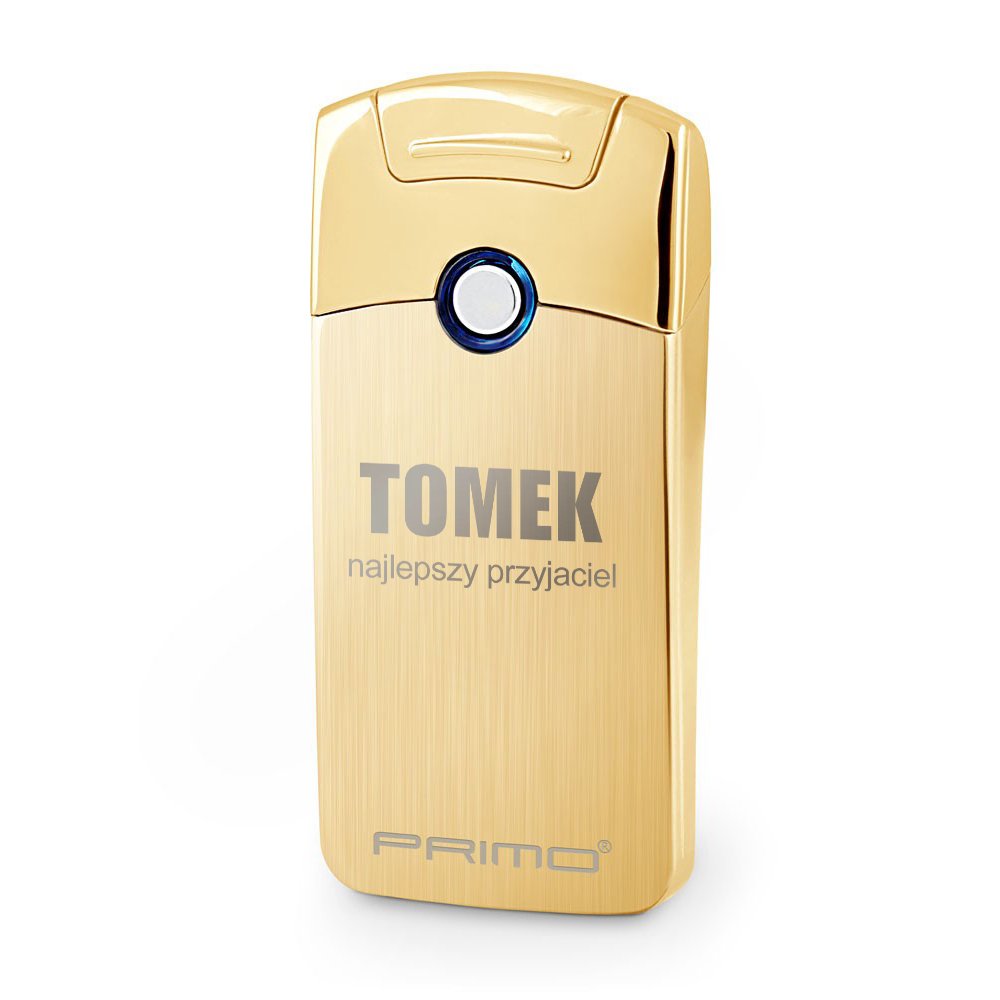 Zapalniczka plazmowa zota USB z grawerem dla przyjaciela
