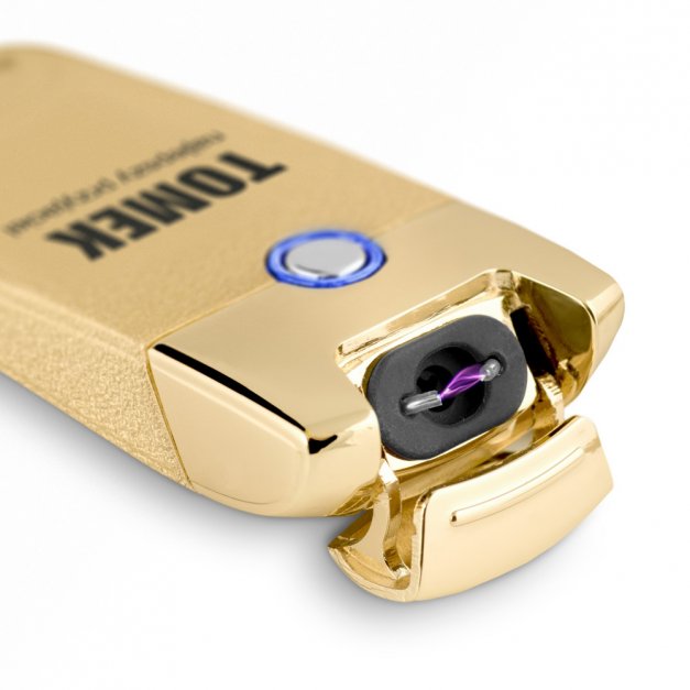Zapalniczka plazmowa złota USB z grawerem dla przyjaciela