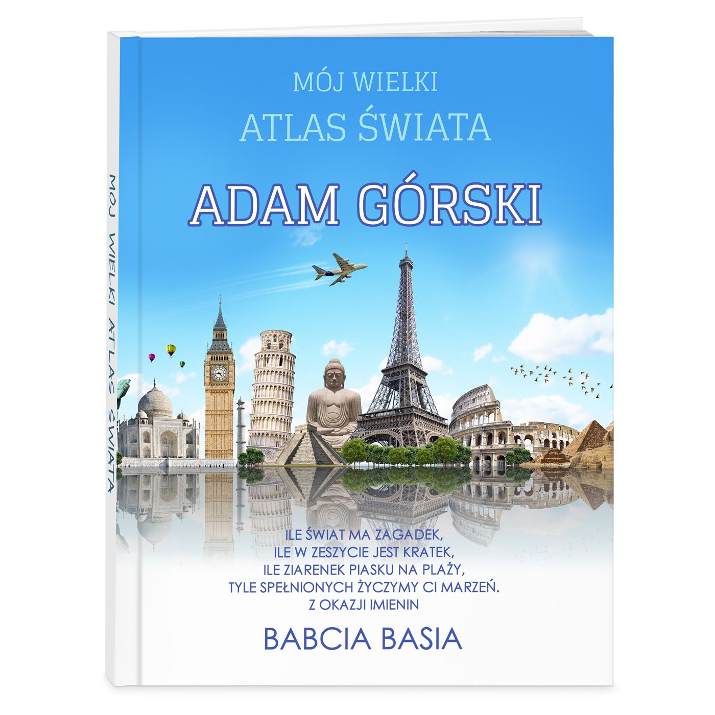 Atlas geograficzny z nadrukiem dla chopca na imieniny