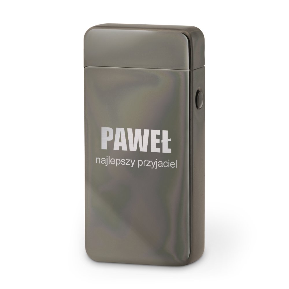 Zapalniczka plazmowa grafitowe USB z grawerem dla przyjaciela