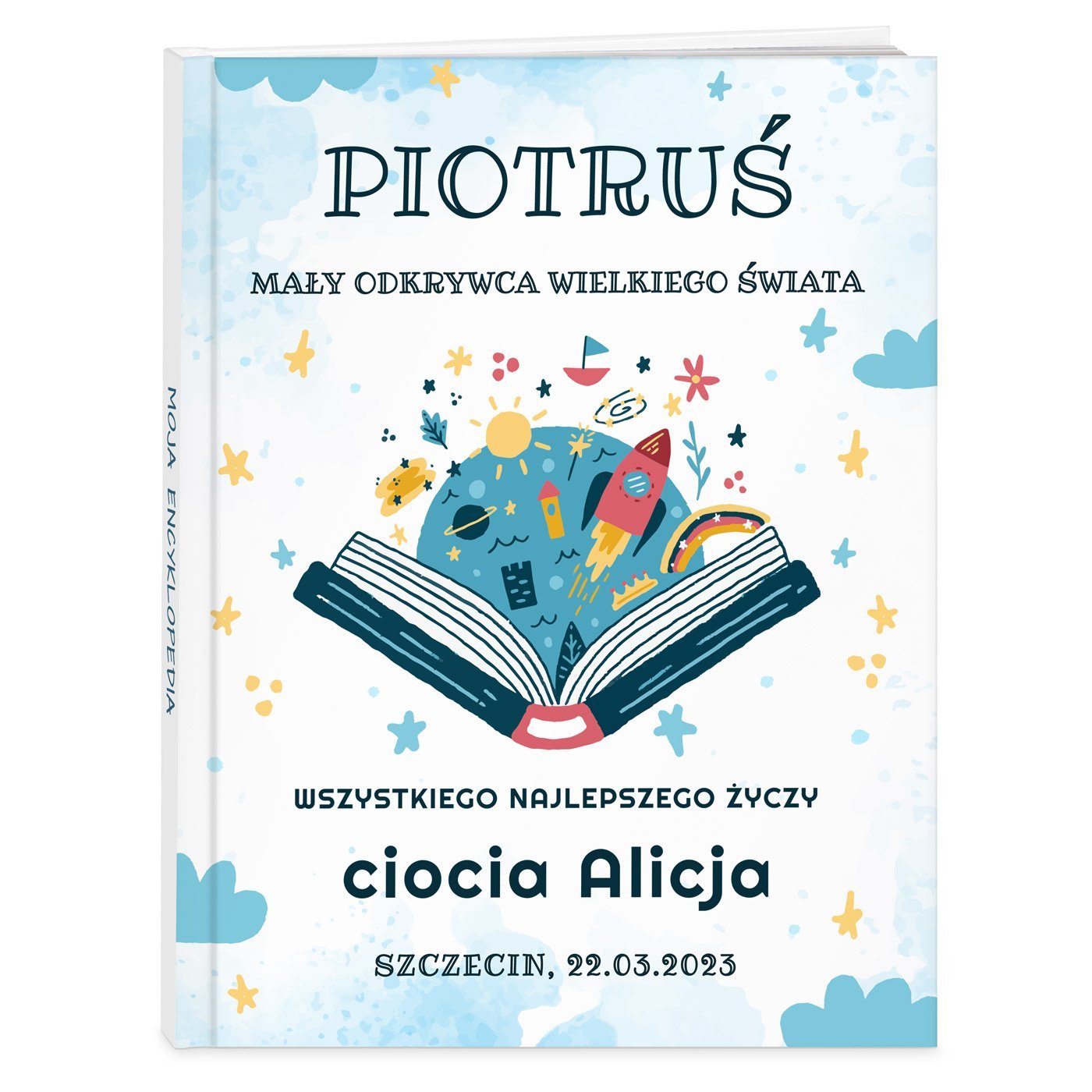 Encyklopedia z nadrukiem dla chopca na imieniny