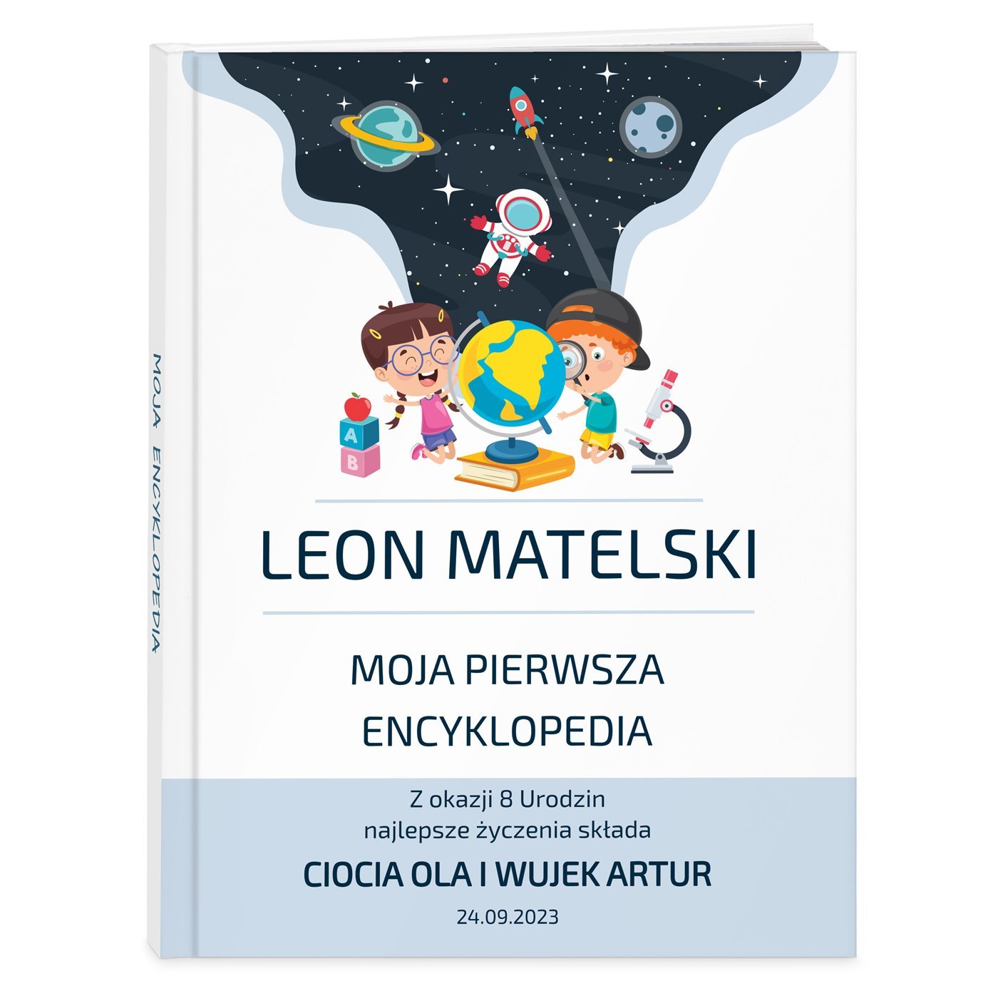 Encyklopedia z nadrukiem dla chopca na urodziny