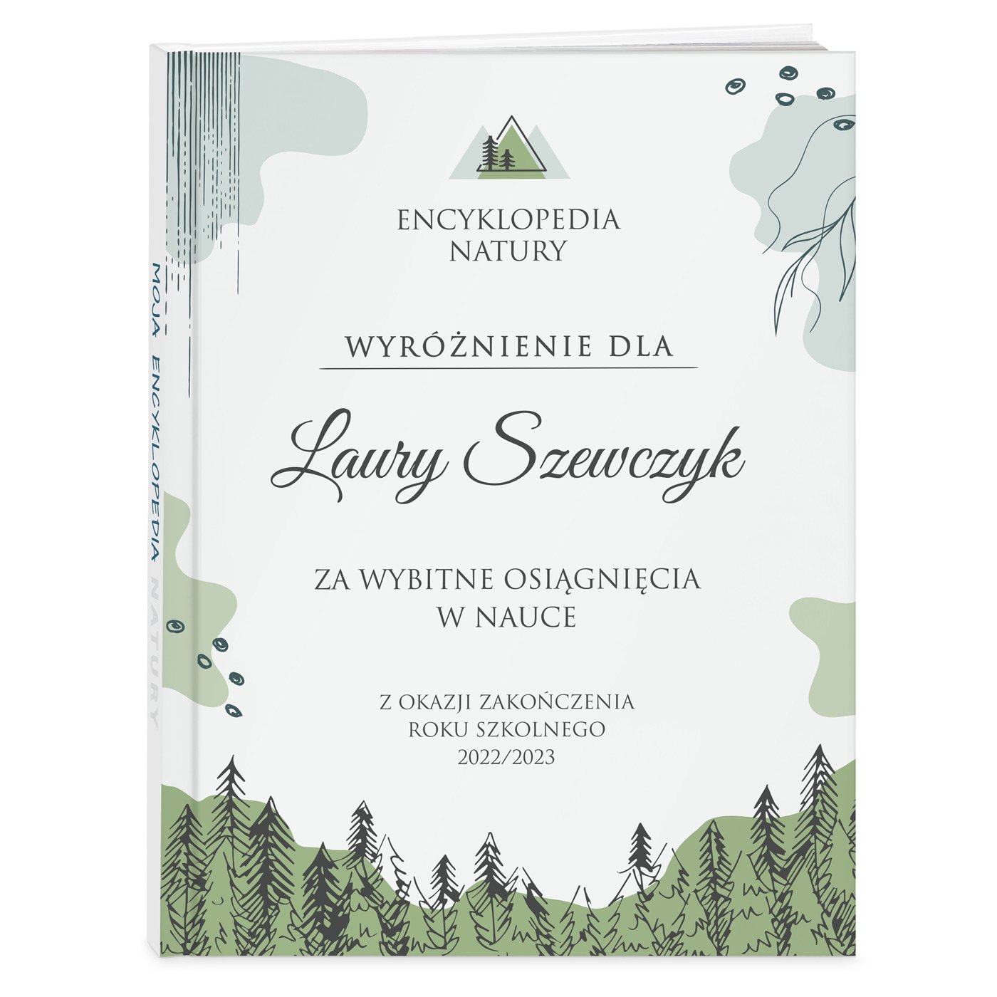 Encyklopedia natury z nadrukiem dla dziewczynki jako nagroda