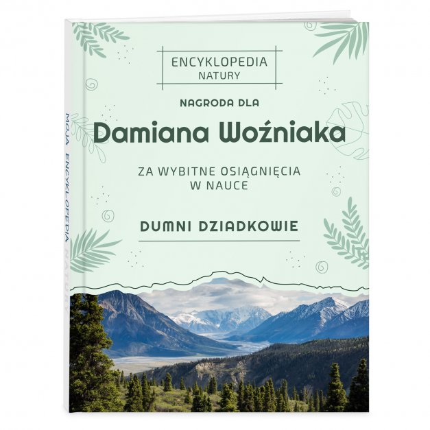 Encyklopedia natury z nadrukiem dla chłopca jako nagroda