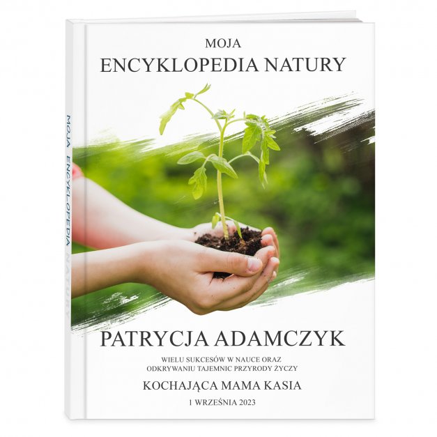 Encyklopedia natury z nadrukiem dla dziewczynki na rozpoczęcie roku szkolnego
