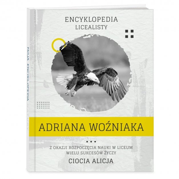 Encyklopedia przyrody z nadrukiem dla chłopca licealisty na rozpoczęcie roku