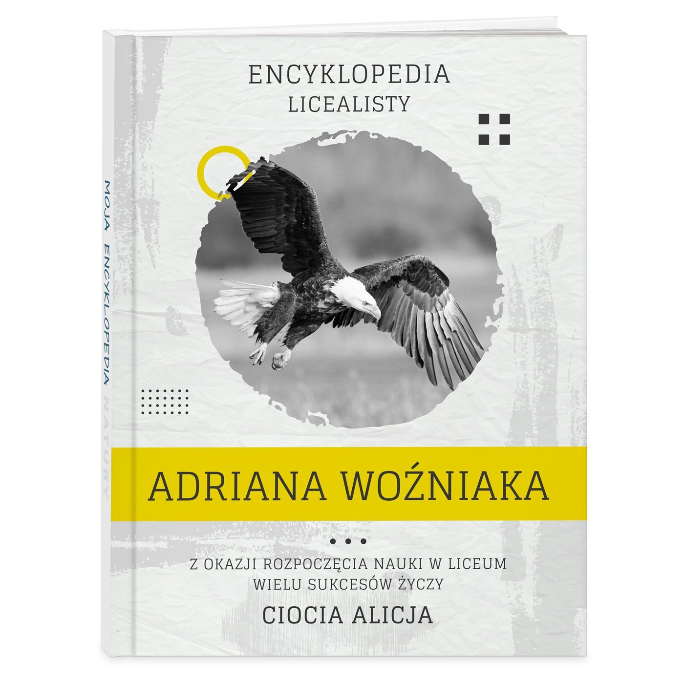 Encyklopedia przyrody z nadrukiem dla chopca licealisty na rozpoczcie roku