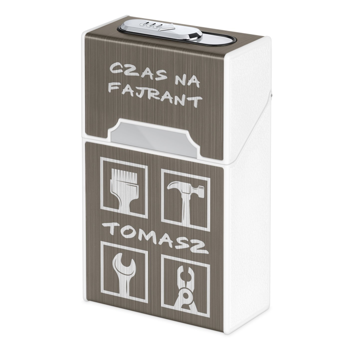Papieronica z zapalniczk plazmow USB i grawerem dla majsterkowicza na imieniny