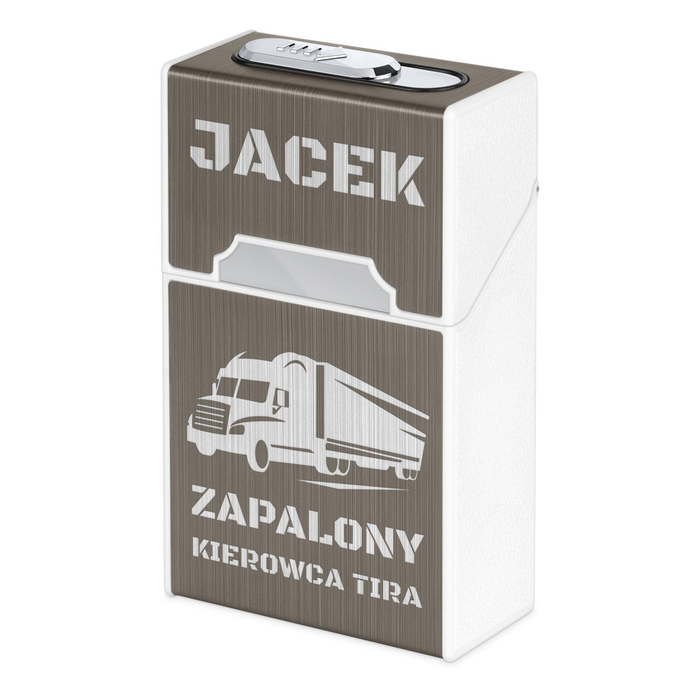 Papieronica z zapalniczk plazmow USB i grawerem dla kierowcy na imieniny
