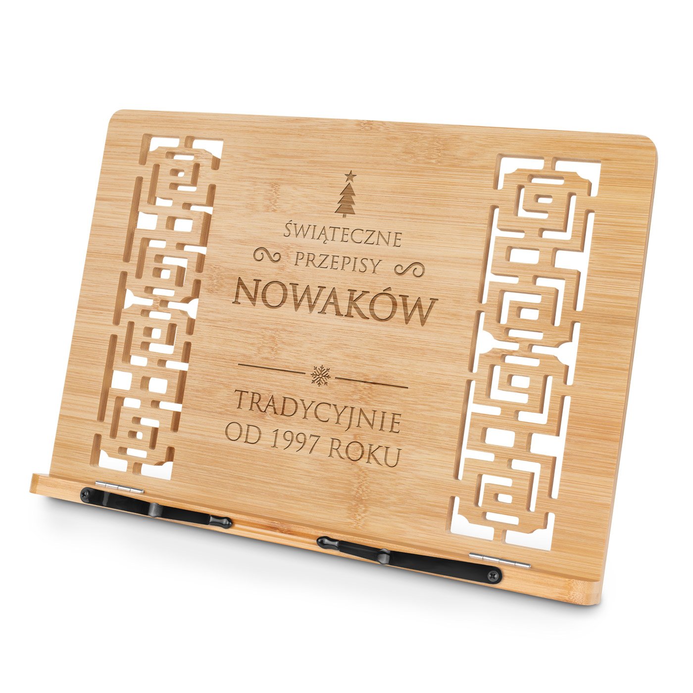 Pulpit drewniany podstawka z grawerem dla pary na wita