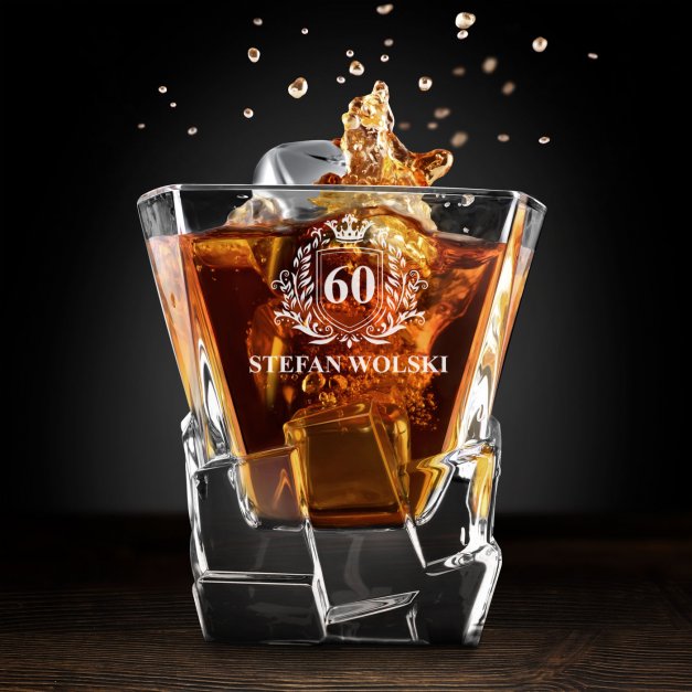 Szklanka do whisky z grawerem dla niego na 60 urodziny