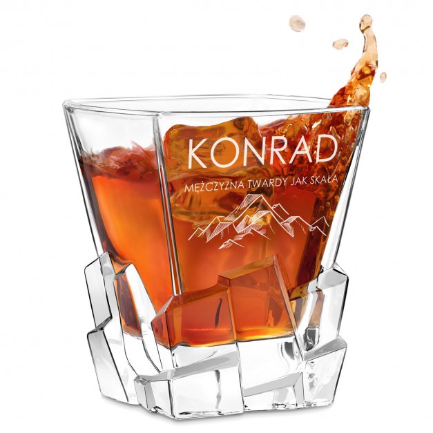 Szklanka do whisky z grawerem dla miłośnika gór podróżnika na imieniny