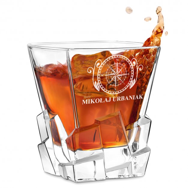 Szklanka do whisky z grawerem dla podróżnika miłośnika gór