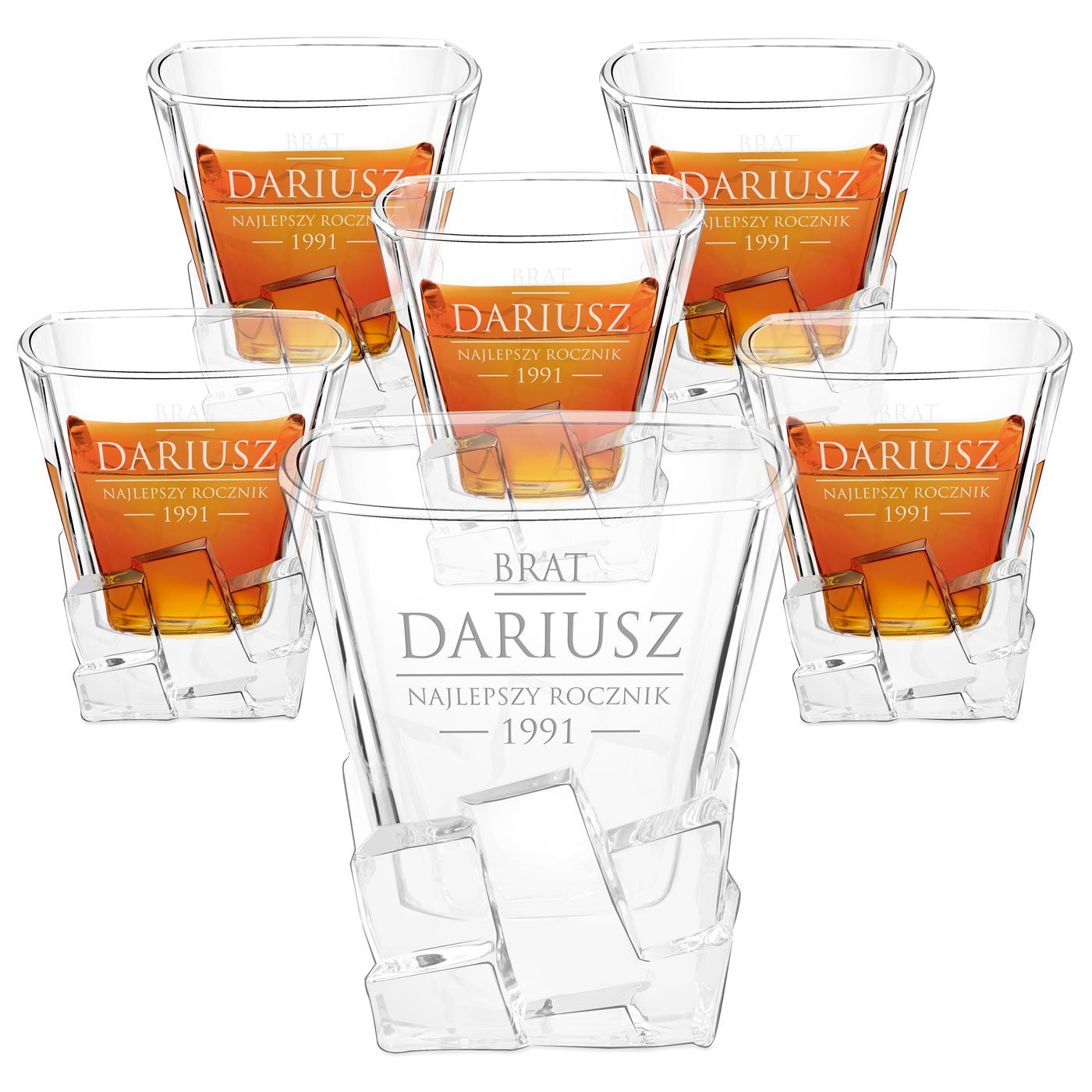 Szklanki do whisky x6 z grawerem dla brata na urodziny