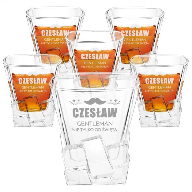 Szklanki do whisky x6 z grawerem dla gentlemana na święta