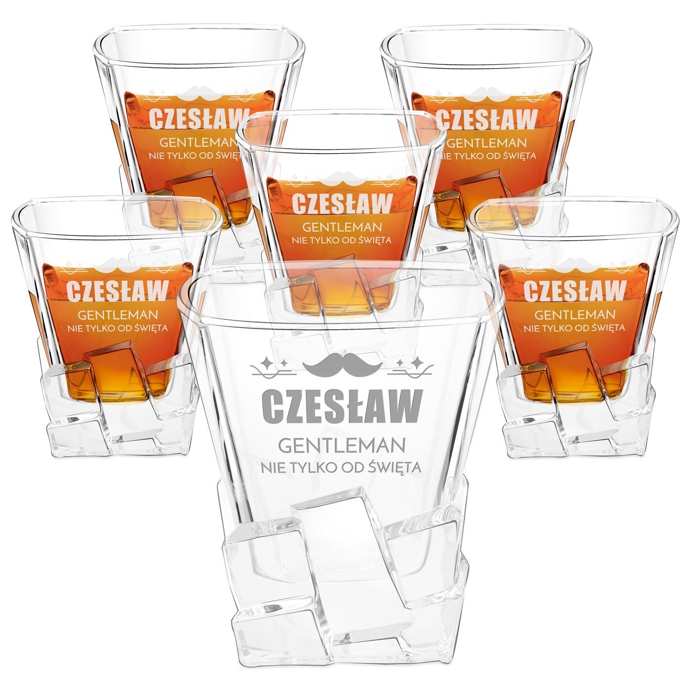Szklanki do whisky x6 z grawerem dla gentlemana na wita