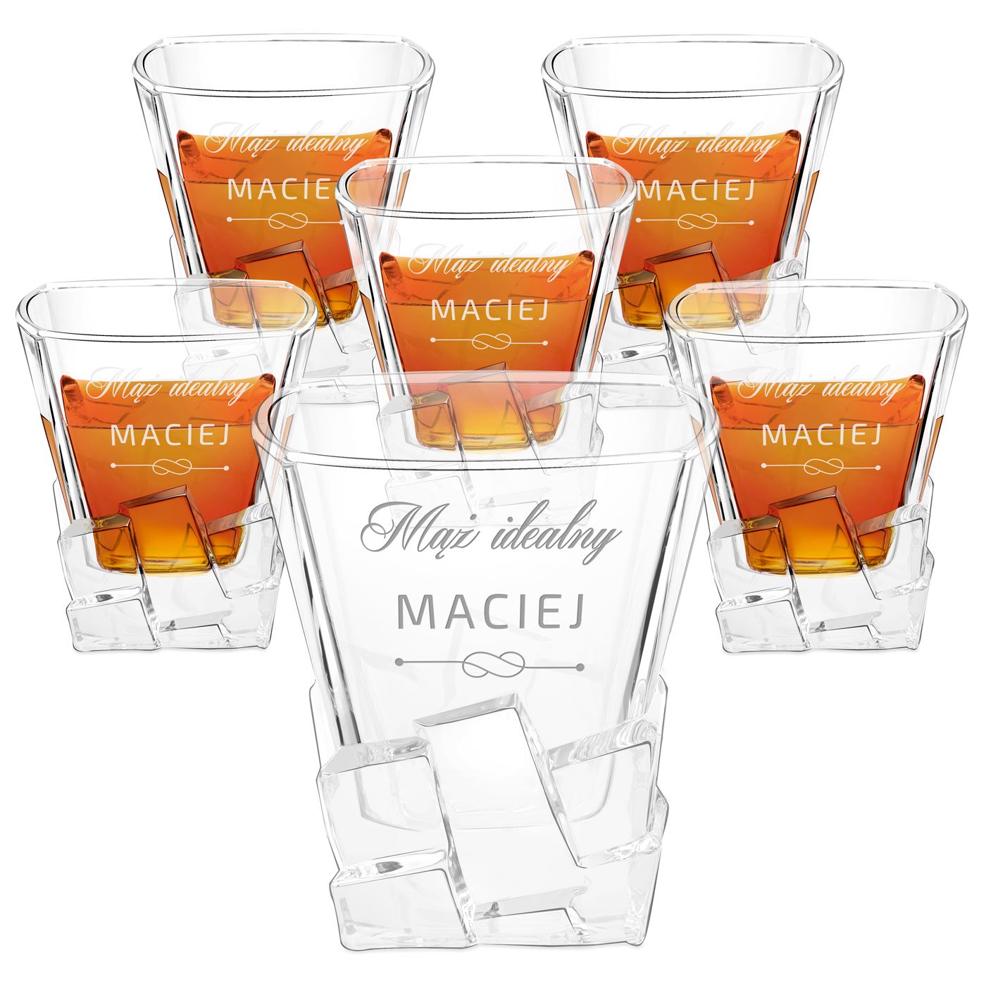 Szklanki do whisky x6 z grawerem dla ma