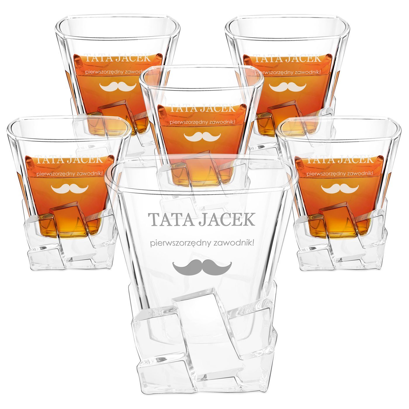 Szklanki do whisky x6 z grawerem dla taty