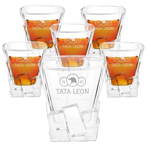 Szklanki do whisky x6 z grawerem dla taty na urodziny