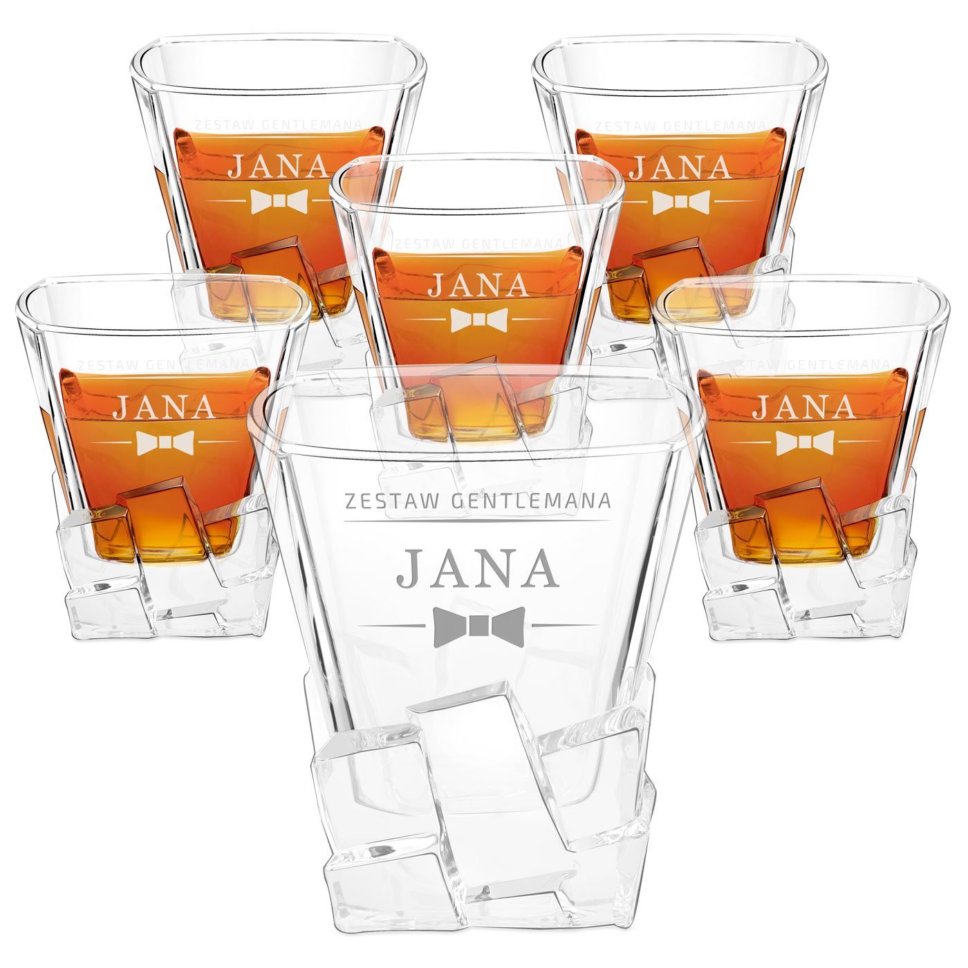 Szklanki do whisky x6 z grawerem dla gentlemana na imieniny