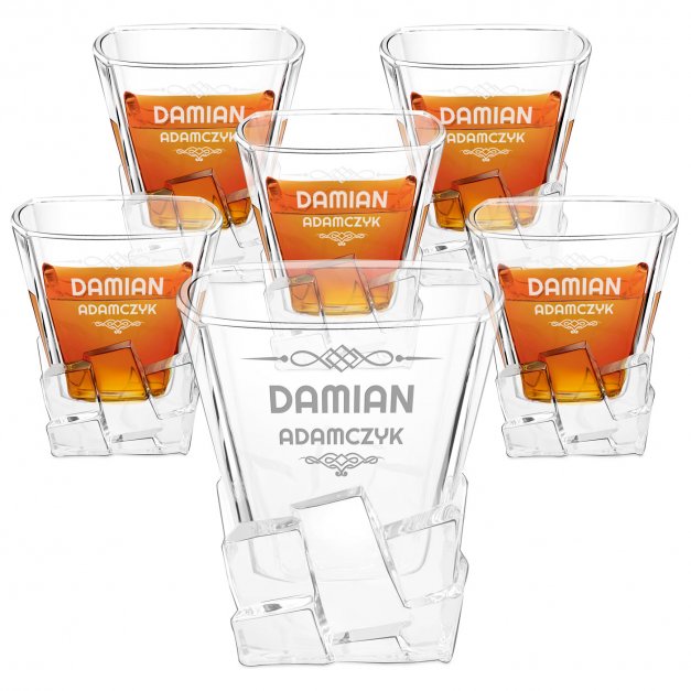 Szklanki do whisky x6 z grawerem dla niego