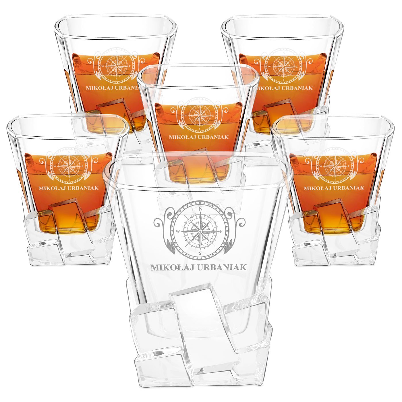 Szklanki do whisky x6 z grawerem dla mionika gr podrnika