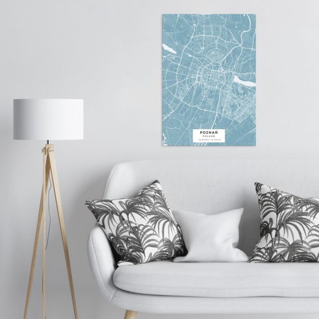 Plakat metalowy Mapa Lazur Poznań L