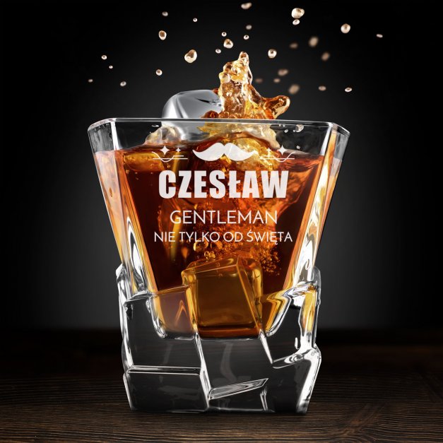 Karafka Ice Blink i 6 szklanek z grawerem dla gentlemana na święta