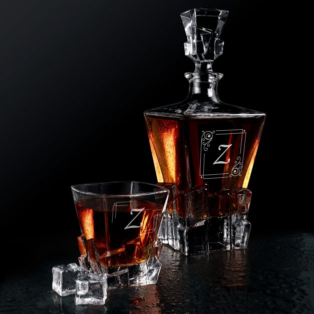 Karafka Ice Blink i 2 szklanki z grawerem dla gentlemana pary na ślub rocznicę