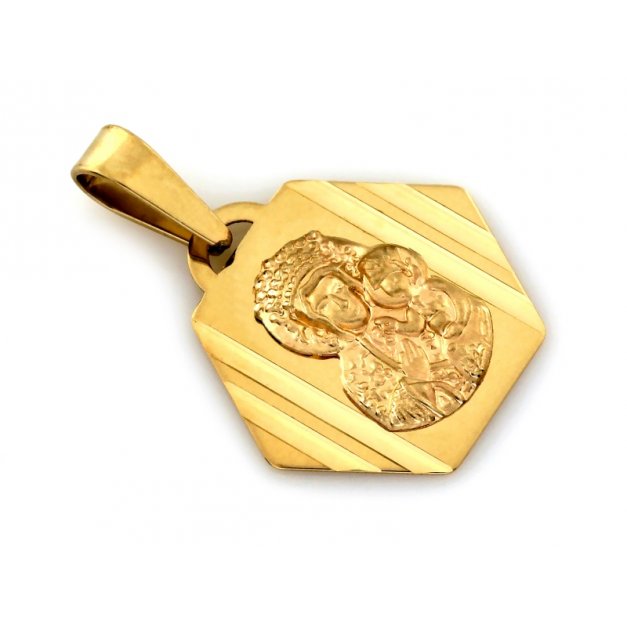 Złota zawieszka 585 medalik prezent grawer