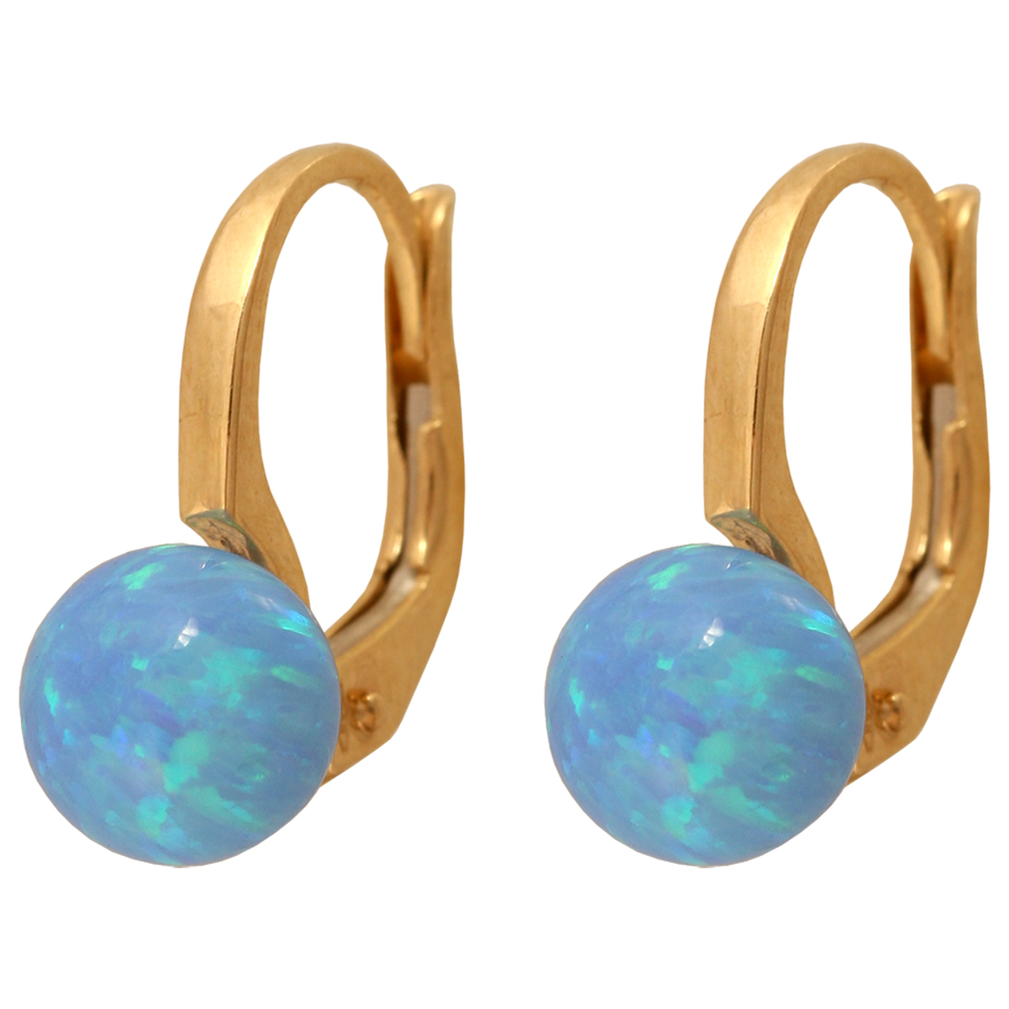 Zote kolczyki 585 z naturalnym kamieniem Opal