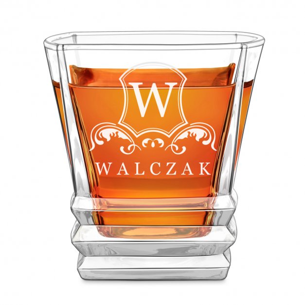 Szklanki geometric zestaw x6 z grawerem dla konesera whisky