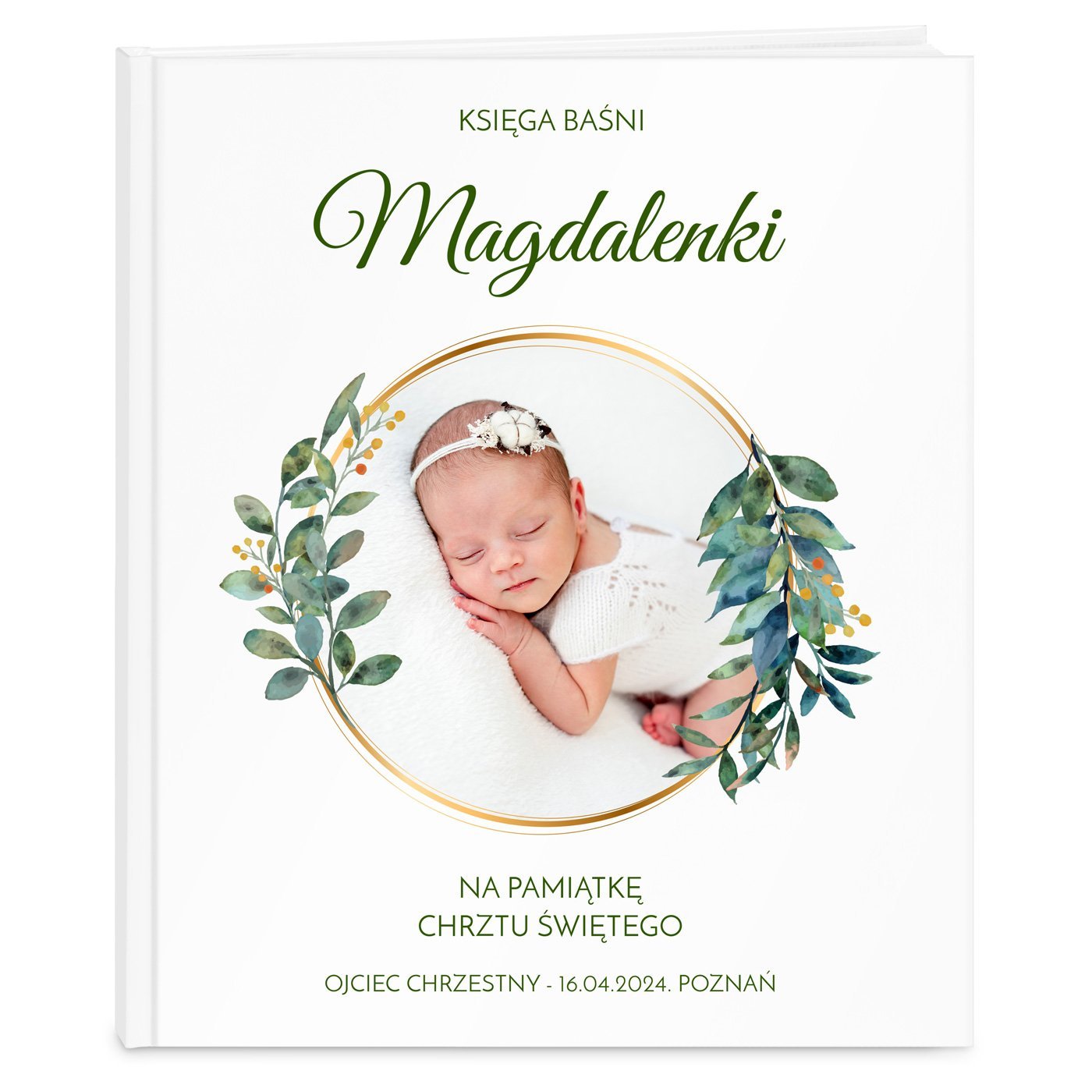 Ksiga bani banie z Twoim zdjciem i nadrukiem dla dziewczynki na chrzest